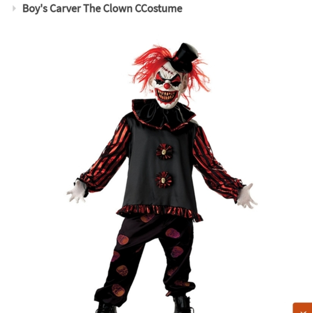 Spirit Carver The Clown Boys Costume (M 10-12)